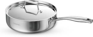 Tramontina Aeion 24cm Deep Saute Pan with SS Lid Saute Pan 24 cm diameter with Lid 2.8 L capacity