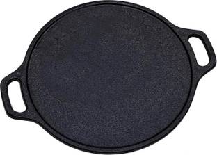 GOLDCAST Dosa Tawa 12 Inch Pre-Seasoned Cast Iron Skillet 100% Toxin-free Tawa 30 cm diameter