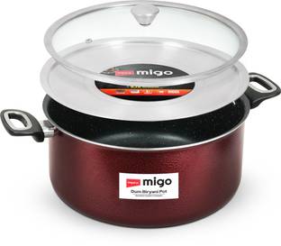 IMPEX Non Stick Dum Biriyani Pot 10L Capacity Sauce Pan 31 cm diameter with Lid 10 L capacity