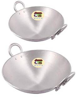 KITCHEN SHOPEE Kadhai 28 cm, 31 cm diameter 3.75 L, 4.5 L capacity