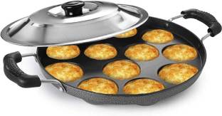 NARV Appam Maker | Appam Patra | Appam pan | Litti Maker | Appe Stand B6 Non-Stick Coated Cookware Set