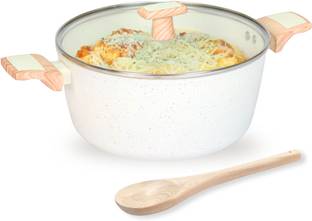 Kréme Ceracook Granite Ceramic Casserole 24cm with Glass Lid with Lid 4 L capacity 24 cm diameter