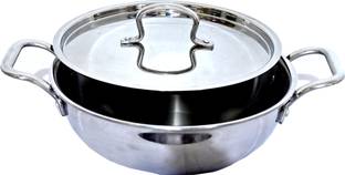 Yadav Craft Rajhans Crfat Kadhai 22 cm diameter with Lid 2 L capacity