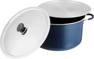 VINOD Zest Non-Stick Biryani Pot with Riveted Sturdy Bakelite Handles Pot 32 cm diameter 14 L capacity with Lid