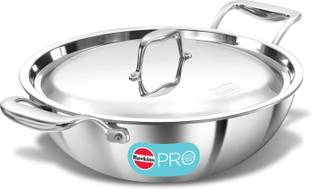 Hawkins Pro Deep Fry Pan (PSK35S) Kadhai 26 cm diameter with Lid 3.5 L capacity