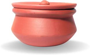 Five Star Terracotta Clay Cooking Pots with lid | Mitti Dahi , 750 ML, Handi 0.75 L with Lid