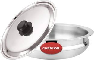 CARNIVAL Aluminium Classic Model Urli/Biryani Pot/Pot Pan With Stainless Steel Lid Pot 20 cm diameter 1.2 L capacity with Lid