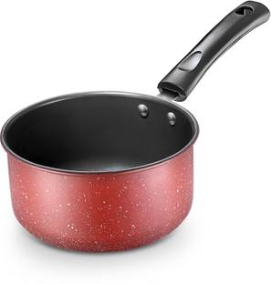 Modern Essentials Red Iron Nonstick Saucepan Tea Maker| Milk Pan | Sauce Pan 17 cm diameter 1.5 L capacity