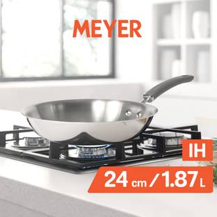 Meyer Trivantage Nickel Free Stainless Steel Triply Cookware Fry Pan 24 cm diameter 1.87 L capacity