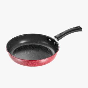 Jensons Premium Red Wellness Nonstick Frypan with Cool Touch Bakelite Handle Fry Pan 24 cm diameter 1.7 L capacity