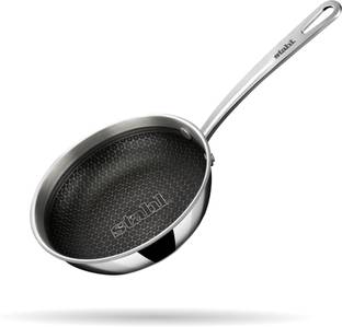 Stahl Triply Stainless Steel Artisan Hybrid 6436,16cm, 0.6 Liters Fry Pan 18 cm diameter 1.15 L capacity