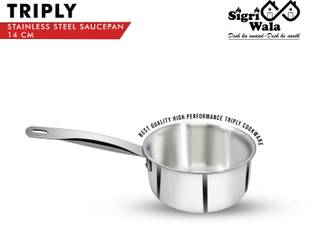 Sigri-wala Cook Healthy Triply Sauce Pan 14 cm diameter 1.1 L capacity