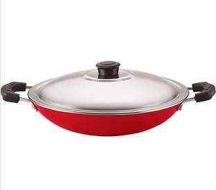 Daraz Non-Stick Aluminium Appachatti with Stainless Steel lid, 2.6mm, Appachatty with Lid 1.5 L capacity 23 cm diameter