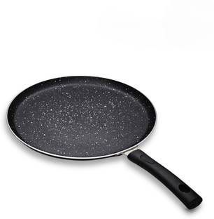 BartanJi Aluminium Non-Stick Dosa Tawa with 3 layer Greblon coating Tawa 24 cm diameter