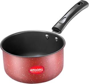 Jensons Wellness Red Iron Nonstick Saucepan| Saucepot | Milk Boiler & Pan | Tea Pan | Sauce Pan 17 cm diameter 1.5 L capacity