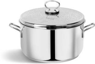 Pradeep Champion Sandwich Bottom (SANO) with SS Design Cook Pot 22 cm diameter 4.3 L capacity with Lid