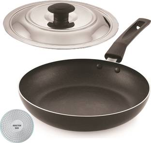 paasapahce Fry Pan with SS lid, nonstick coating, Induction compatible Fry Pan 23.5 cm diameter with Lid 1.5 L capacity