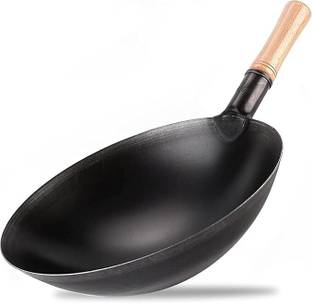 PAUL SONS Round Bottom Chinese Wok-Size 13Inch Wok 5 L capacity 33 cm diameter