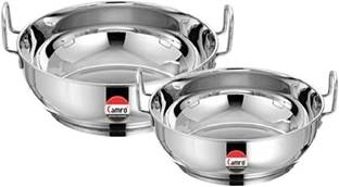 Camro SET 2 KADHAI Induction Bottom 12 No/15 No Kadhai 22 cm, 27.5 cm diameter 2 L, 4.5 L capacity