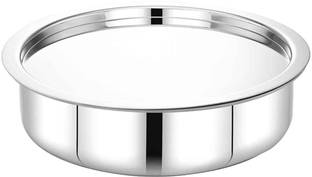 Maxima Extra Deep Shallow Tope | Tri Ply Stainless Steel | Comes with Tope with Lid 3.4 L capacity 26 cm diameter
