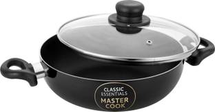 Classic Essentials Non-Stick Cookware Deep Kadhai with Glass lid 28 cm Induction Bottom Non-Stick Coated Cookware Set