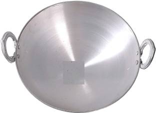 NURAT Aluminium Kadai for Multipurpose Use (6 Liter) Kadhai 18 cm diameter 6 L capacity