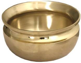 Unity Handicrafts Unity Handicrafts Pure Brass Handi Bronze Pana/Vengala Chatti 4 No. Gold Handi 2 L