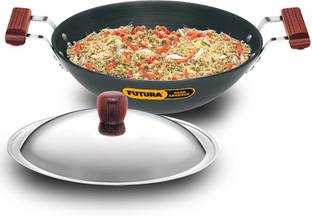 Hawkins Deep-Fry Pan, (AD375S) Kadhai 30 cm diameter with Lid 3.75 L capacity