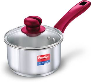 Prestige Platina Popular Sauce Pan 16 cm diameter with Lid 1.5 L capacity