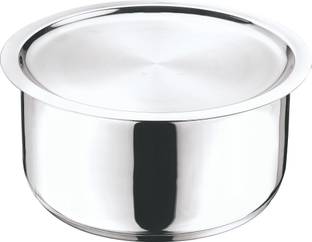 VINOD Stainless Steel 304 Grade Tope/ Patila/Topiya with Lid Tope with Lid 1.6 L capacity 16 cm diameter