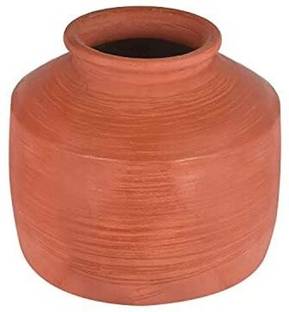 Vismay Clay Water Pot Mitti ka Matka, Pani ka ghada, Matki With Tap (6 Litre) Pot 20 cm diameter 6 L capacity