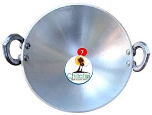CHILLATAI Multipurpose Use Indolium Kadai / Fry Pan / Thick Bottom Fry Pan 11 Inch / Fry Pan 28 cm diameter 2.5 L capacity