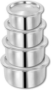 SHINI LIFESTYLE Tope Set with Lid 5 L, 4.5 L, 4 L, 3 L capacity 26 cm, 24 cm, 23 cm, 21 cm diameter