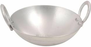 Tannu Craft Aluminium Heavy Round Bottom Kadai Deep Frying Cooking for Kitchen Kadhai 30 cm diameter 3 L capacity