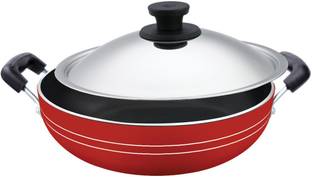 Pigeon Non Stick IB Kadhai with Lid 200 mm Kadhai 20 cm diameter with Lid 2 L capacity