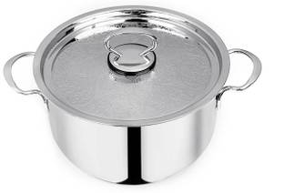 Pradeep SS sandwich Bottom (Bello) Cook Pot 24 cm diameter 5.6 L capacity with Lid