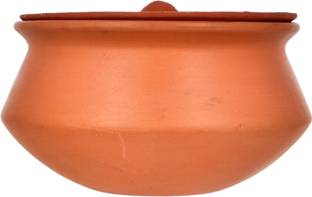 BS NATURAL PotteryTown Set of Clay Curd Bowls 500ML /Dahi Handi/Biryani Handi 0.5 L