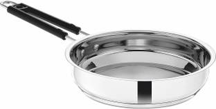 PRABHA Fry Pan Stainless Steel | Frying Pan for Egg , Sauteing, Cooking | Multipurpose Fry Pan 24.5 cm diameter 2.7 L capacity