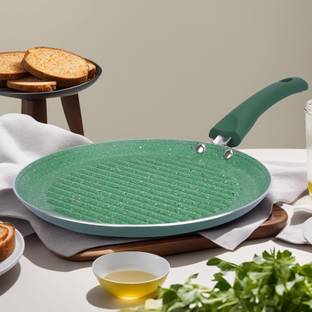 The Better Home Harmony Series 25cm Non-Stick Grill Pan| Gas Cookware| Easy Grip Handle Grill Pan 25 cm diameter 0.5 L capacity