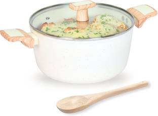 Kréme Ceracook Granite Ceramic Casserole 26cm with Glass Lid with Lid 5.2 L capacity 26 cm diameter