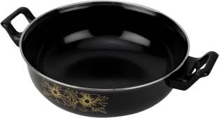 global shine Hard Anodized Kadhai 3.5 litre 27cm Diameter, Induction bottom cookware kadhai Kadhai 27 cm diameter 3.5 L capacity