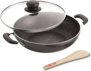iVBOX Spatter-GL 24cm Induction-Bottom Non-Stick with Glass Lid कढ़ाही 24 cm ढक्कन के साथ