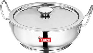 Camro KADHAI Induction Bottom 16 No Kadhai 29.5 cm diameter with Lid 5.5 L capacity