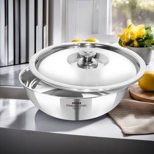 Dhara Stainless Steel Tri ply ढक्कन के साथ