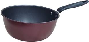 Shopeleven Non-Stick Aluminium Saucepan with 2-Way Non-Stick Coating (20 cm) (red) Sauce Pan 20 cm diameter 2 L capacity
