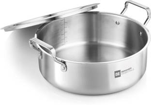 BERGNER BE Essentials Triply stainless Steel Rice Handi / Biryani Pot 32 cm diameter 8.6 L capacity with Lid