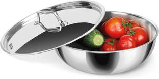 MILTON Pro Cook Triply Stainless Steel Tasla with Lid Tasla with Lid 2.2 L capacity 22 cm diameter