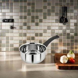 BluNeo Tea Maker/Milk Pan/Tapeli/Patila/Pot Pan/Bhagona with Strong Bakelite Handle Sauce Pan 14 cm diameter 1 L capacity