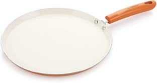 NIRLON Ceramic Induction Dosa Tawa, 26Cm, Orange Tawa 26 cm diameter