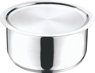 VINOD Stainless Steel 304 Grade Tope/ Patila/Topiya with Lid Tope with Lid 3 L capacity 20 cm diameter